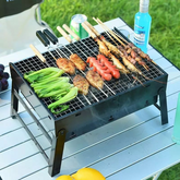 🛒 Portable Foldable BBQ Braai Grill – Compact Charcoal Grill for Picnics, Camping & Backyard Braais